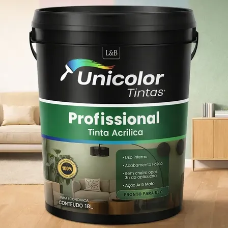 Tinta Parede Acrílica Fosca Proteção Contra Mofo E Umidade