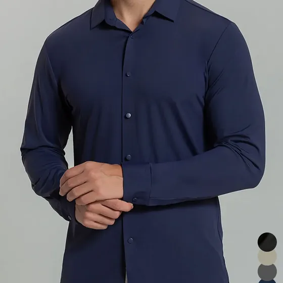 Camisa Masculina Poliamida Sem Costura Manga Longa Premium