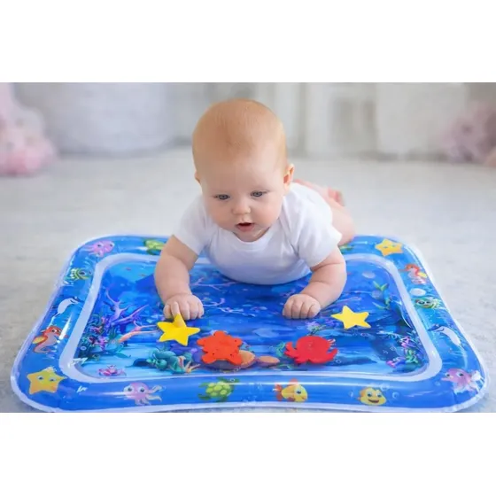 Tapete Sensorial Infantil Inflável Água Bebê Tummy Time