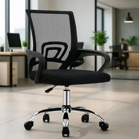 Cadeira Escritório Ultrabases Mesh Ergonômica Preta