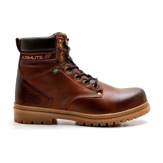 Bota Adventure Azimute Brasil Em Couro Ref:pedra