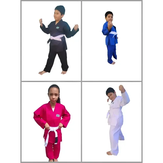 Kimono Infantil Judo Jiujtsu Reforçado Com Faixa