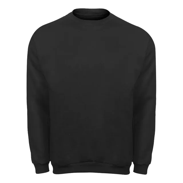 Blusa De Moleton Fechada Lisa Sem Bolso Sem Capuz Moletom