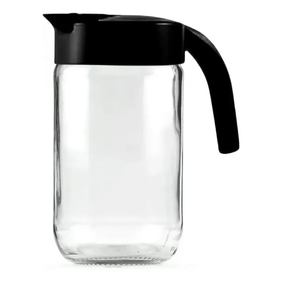 05 Jarras De Vidro 800 Ml Tampa Plastica Rosquear Suco Água