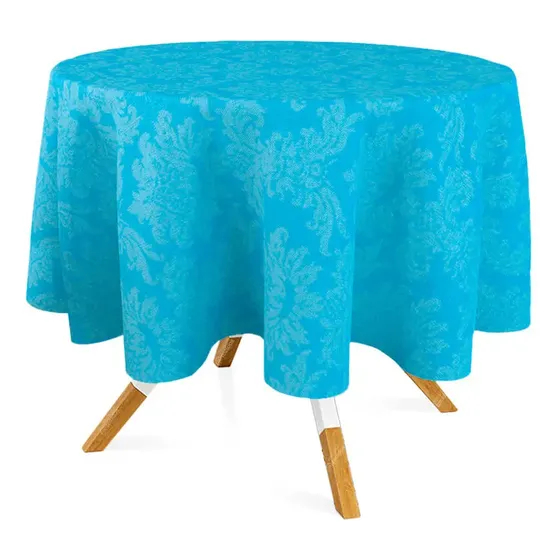 Toalhas De Mesa Redonda Jacquard 3,20m Diâmetro Várias Cores