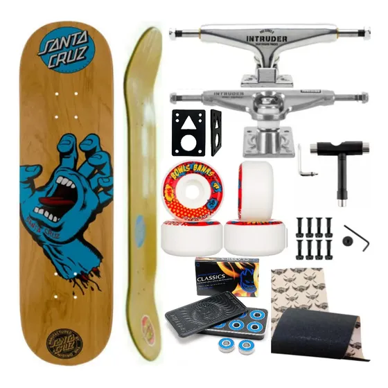 Skate Profissional Santa Cruz 8.5 Completo Moska 58