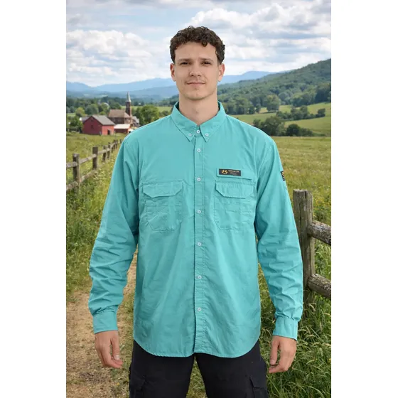 Camisa De Pesca Caqui Escuro Terra Nativa
