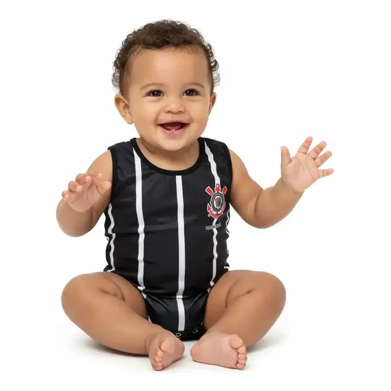 Macacão Regata Bebê Do Corinthians - Torcida Baby 026s