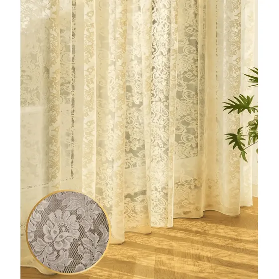 Cortina Renda Serena 2,80 X 2,50 M Sem Forro Para Sala