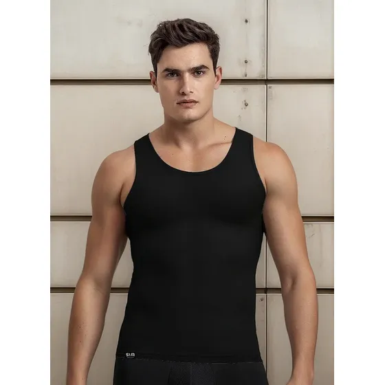 Regata Tank Compressão Fit - Cinta Modeladora Masculina Slim