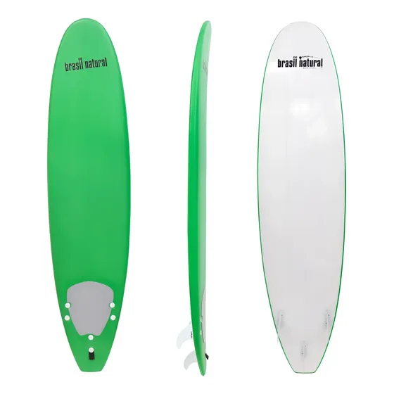 Prancha De Surf Soft 7'2 Funboard + Deck + Quilhas + Leash