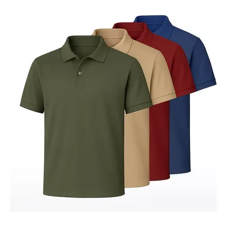 Kit 5 Camiseta Polo Masculina Básicas Lisa Dry Fit