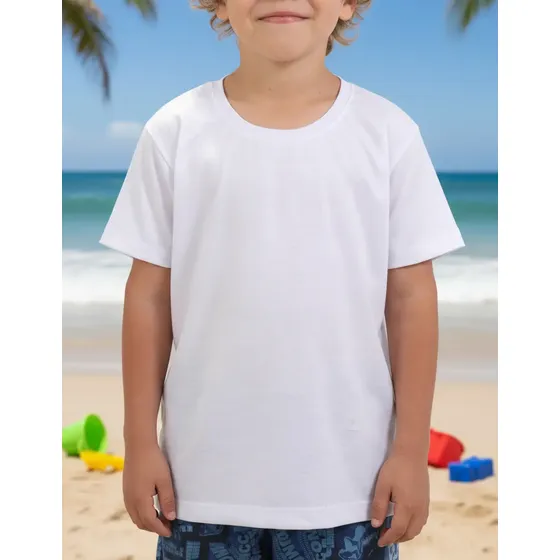 10 Camisetas Infantil Lisa 100% Poliéster Camisa Sublimação
