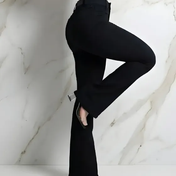 Calça Sawary Jeans Cintura Alta Flare Original Com Elastano