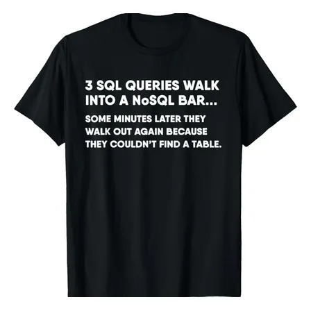Camiseta Database Sql Query Joke For Programmer