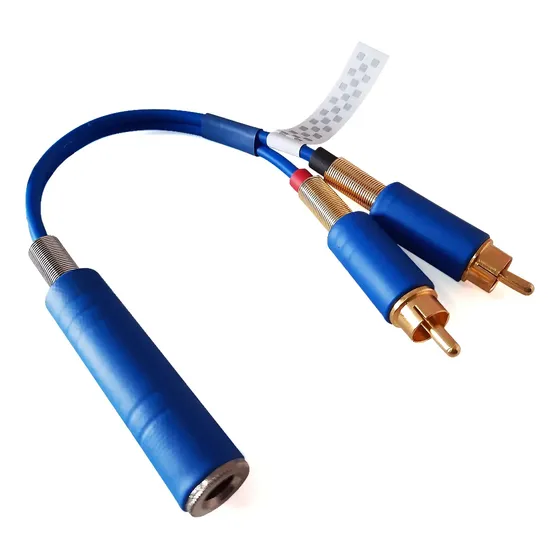 Adaptador 2 Rca (macho) + 1 Jack P10 (j10 Fêmea) De 20cm