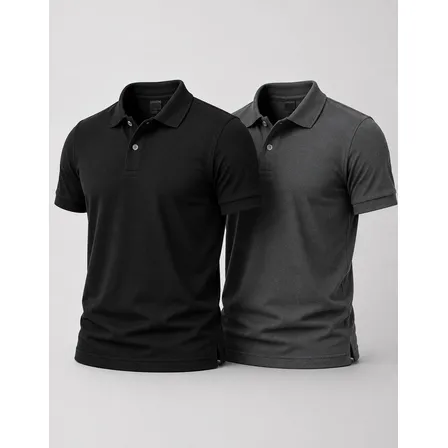 Kit 2 Camisa Gola Polo Masculina Básica Piquet Camiseta