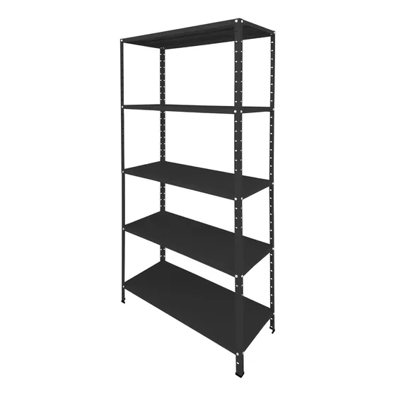 Estante 5 Prateleiras Aço Multiuso 40cm 30kg Cinza Ou Preta