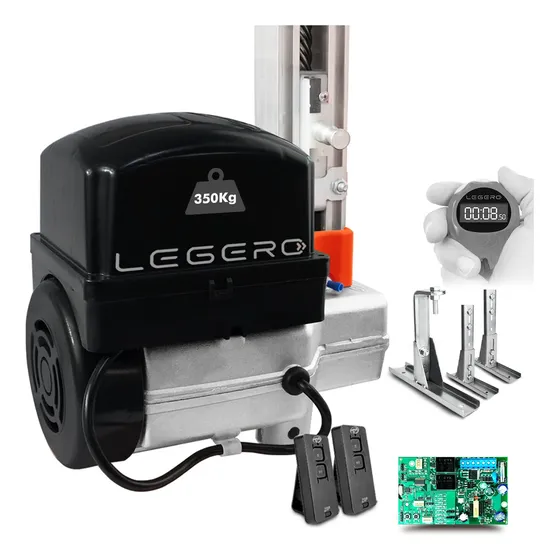 Ppa Motor Portão Basculante 1/3 Hp Rápido 8s + Suporte 350kg