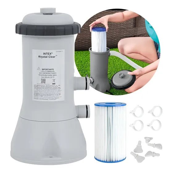 Bomba Filtrante Piscina Intex 2.006 L/h Filtro Incluso