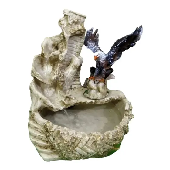 Fonte Água Águia 3 Quedas Cascata Decoração Pedras
