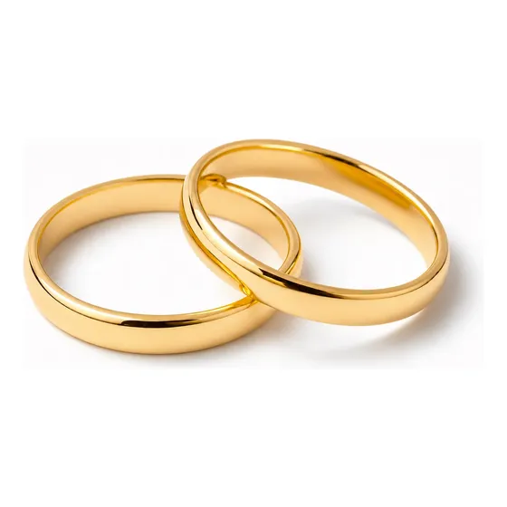 Par De Alianças 3mm Tungstênio Banhada A Ouro 18k Casamento
