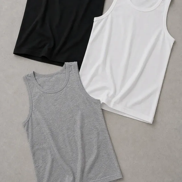 Kit 3 Regatas Masculinas Regular Polo Wear Sortido