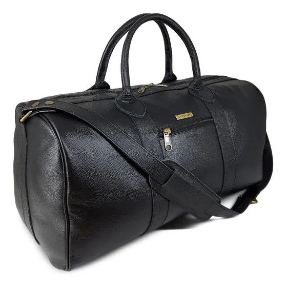 Bolsa De Viagem De Couro Legítimo Espaçosa Grande Resistente