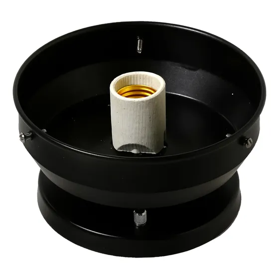 Plafon Tipo Base Suporte Em Alumínio Para Globo Boca 15cm
