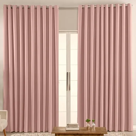 Cortina Blackout Em Tecido Liza 3 00 X 270 Com Ilhós