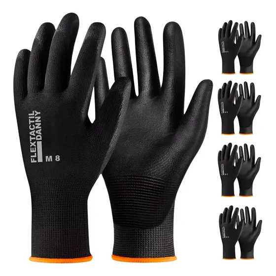 5 Pares Luva Segurança Multitato Epi Oficina Mecânica Kit
