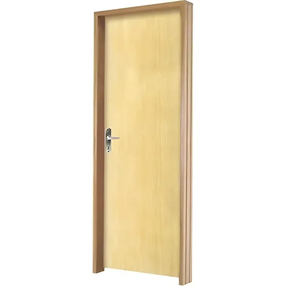 Porta Lisa 210x80 + Batente + Fechadura Comum + Dobradiça