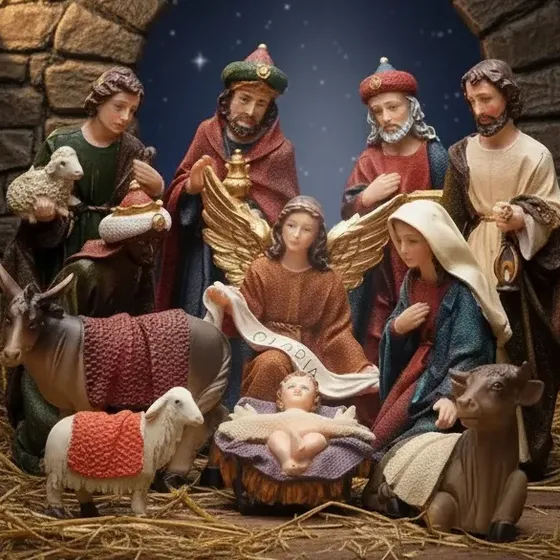 Presépio Natal Em Resina 23cm 11 Imagens