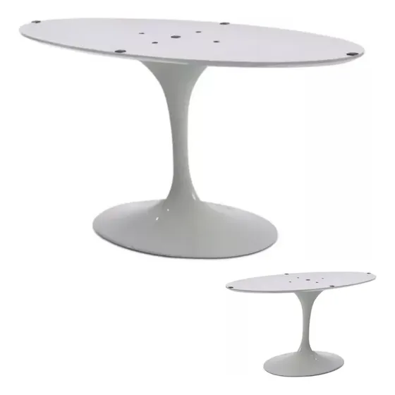 Base E Contra Tampo Mesa Saarinen Oval P/ Tampo Até 137x90