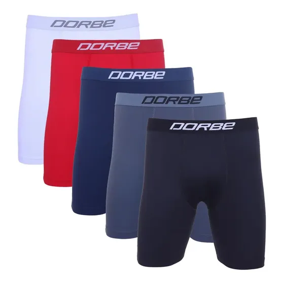 Kit 5 Boxer Long Leg Microfibra Dorbe Longa Adulto Masculina