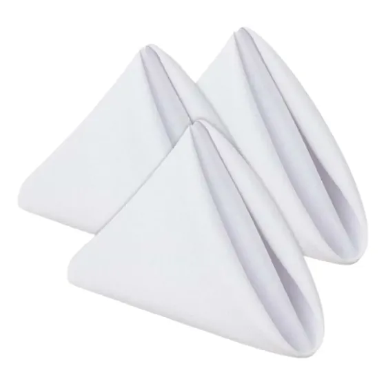 100 Guardanapo Em Tecido Oxford 40x40 Branco