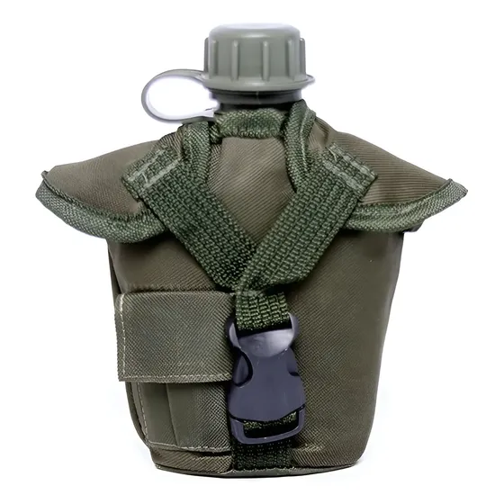 Capa E Cantil Campanha Militar Exército Camping Escoteiros