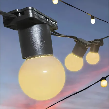 Varal De Luz Gambiarra 20m Aljatec Com Lâmpadas Áreas Internas Cor Das Luzes Branco Quente 127v