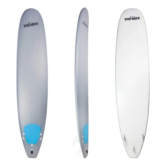 Prancha De Surf Soft Long Board 9'1 + Quilhas + Deck + Leash