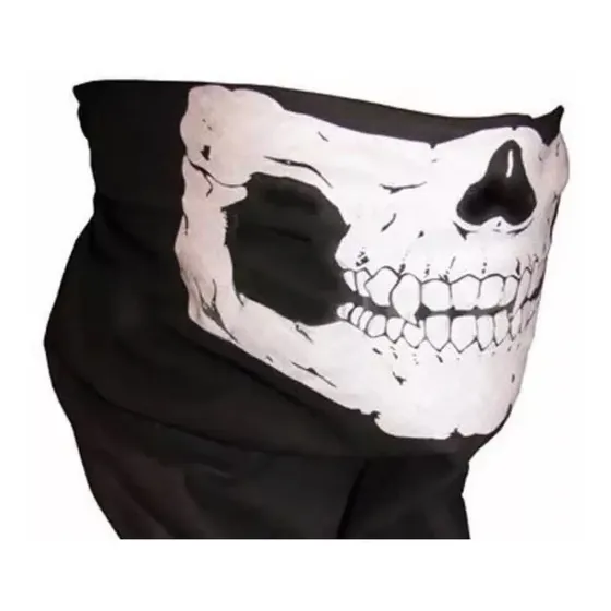 Bandana Lenço Touca Facial Caveira - Airsoft Paintball Moto