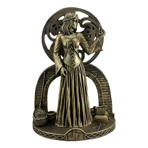 Deusa Brighid Brigid Brigida Wicca Estatueta Resina Mod2 Dr