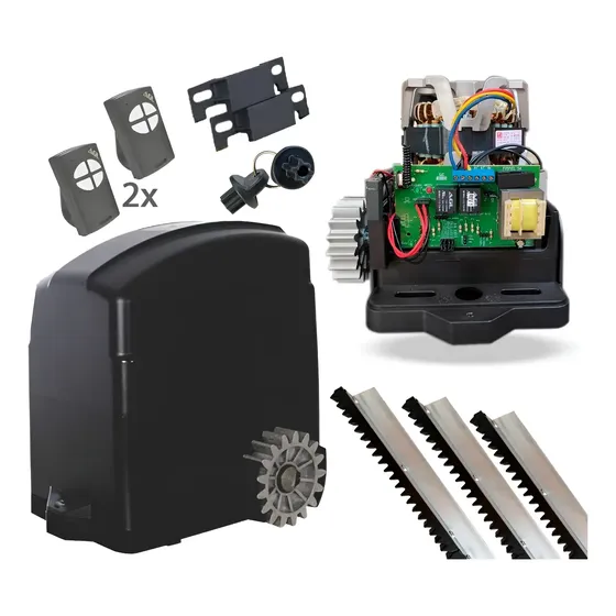 Kit Motor Portão Correr Placa Controle Trilho Completo+frete