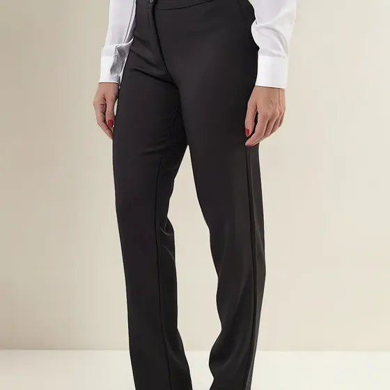 Calça Social Feminina Two Way Preta Secretaria
