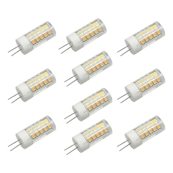 Kit 10 Lampada De Led Bipino G4 5w Para Lustres E Decoração