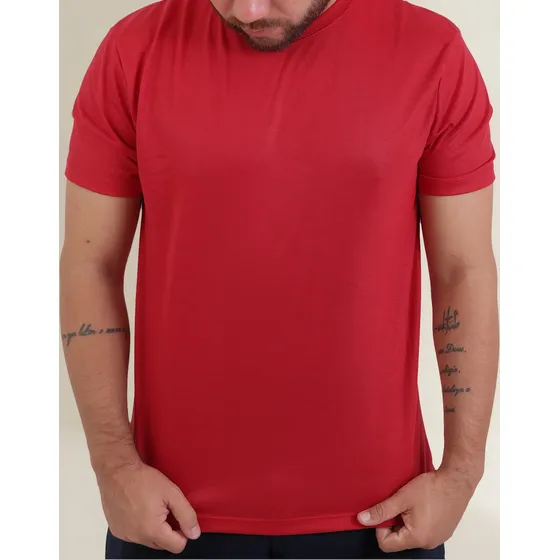 10 Camisetas 100% Poliéster Vermelha Sublimação Atacado