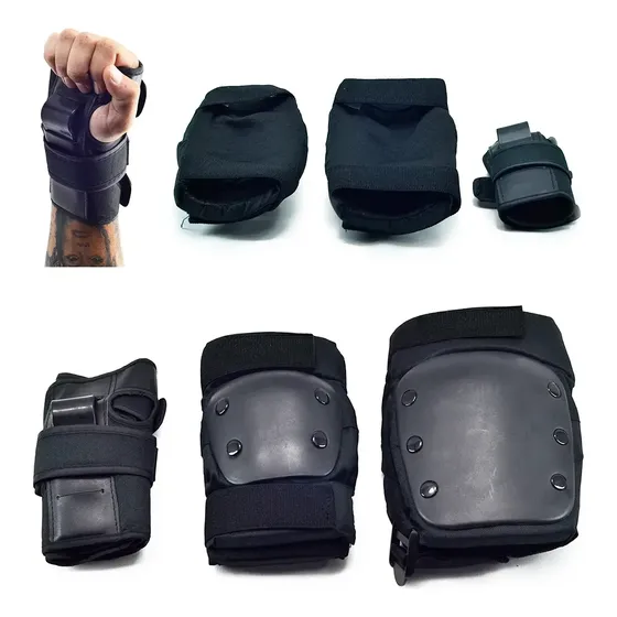 Kit Proteção Profissional Infantil Preto 6 Peças