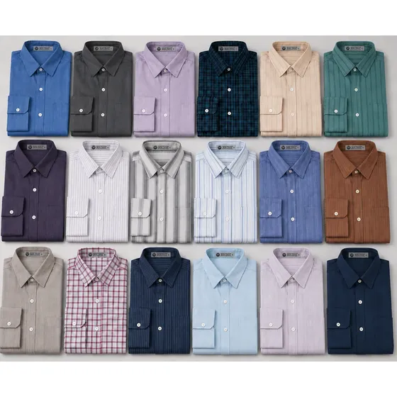 Kit C/5 Camisas Sociais Manga Longa Plus Size Extra Grande