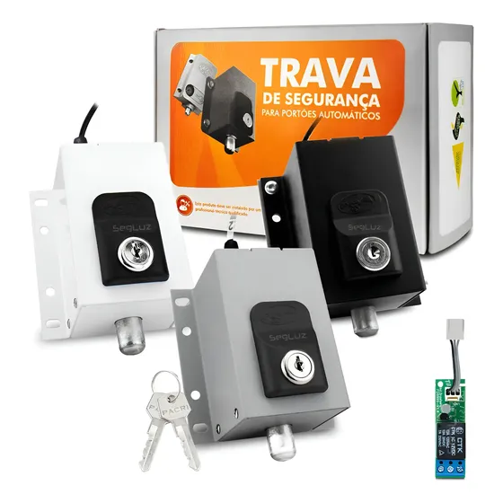 Trava Elétrica Dog Ppa C/ Modulo Relé P/ Portão Eletrônico