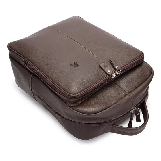 Mochila Masculina Original Couro Bovino Reforçada Largadão