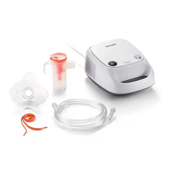 Nebulizador compressor Multilaser NebPlus branco e laranja